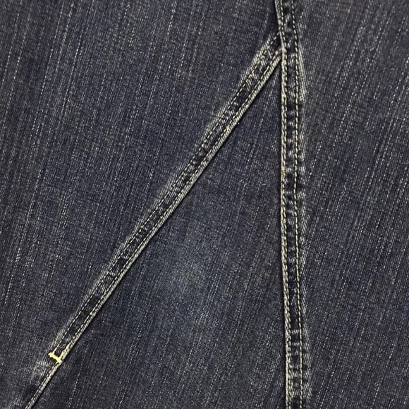 Levi's Red Tab Juniors Womens Size 7 Boho Hippie Prairie Denim Maxi Jean Skirt - Picture 3 of 8